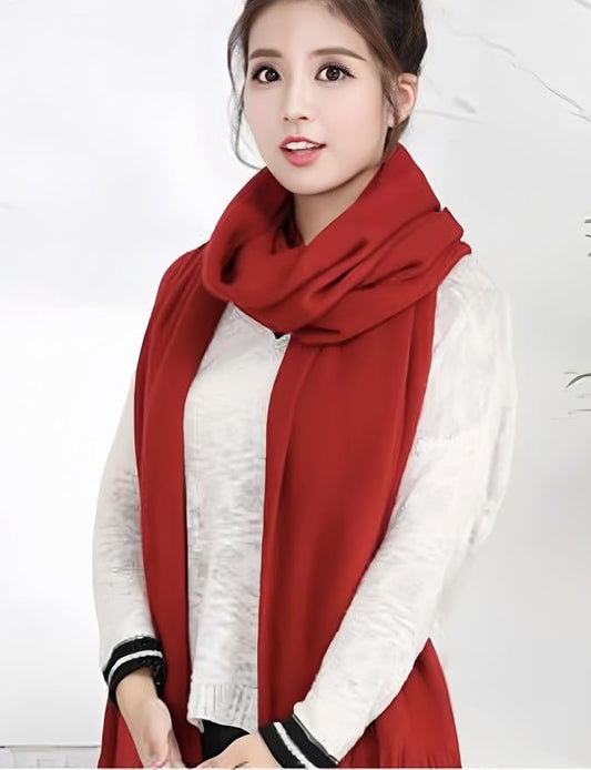 شال شتوي نسائي طويل – أحمر